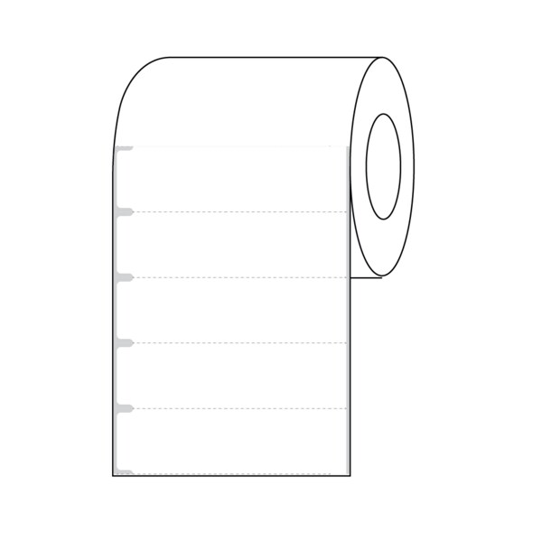 Nevs Intravenous Bag Labels, Thermal Notched, 3" core, 1" x 4" White PNOT-14 - main